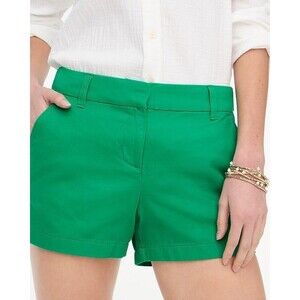 J.CREW 3.5” Classic Chino Short 0 Green Mini Cotton Blend Casual Summer B6